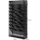 EasyPAG 10-Tier Wall-Mounted File Organizer with Label Board Compartments, Durable Black Metal Mesh, Extra Bottom Shelf for Storage, Great for Office, Home Use. EasyPAG 10-Tier Wall-Mounted File Organizer with Label Board Compartments, Durable Black Metal Mesh, Extra Bottom Shelf for Storage, Great for Office, Home Use.