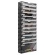 EasyPAG 13-layer vertical file organizer, durable black metal mesh, 13-layer slots, smooth surface with labels, suitable for office, home.