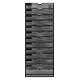 EasyPAG 13-layer vertical file organizer, durable black metal mesh, 13-layer slots, smooth surface with labels, suitable for office, home.