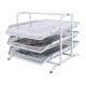 EasyPAG 3-Tier Tray File Organizer, Wire Basket Design, Good Ventilation, Curved Edges, Suitable for Office and Home Use EasyPAG 3-Tier Tray File Organizer, Wire Basket Design, Good Ventilation, Curved Edges, Suitable for Office and Home Use