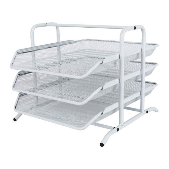 EasyPAG 3-Tier Tray File Organizer, Wire Basket Design, Good Ventilation, Curved Edges, Suitable for Office and Home Use EasyPAG 3-Tier Tray File Organizer, Wire Basket Design, Good Ventilation, Curved Edges, Suitable for Office and Home Use