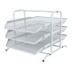 EasyPAG 3-Tier Tray File Organizer, Wire Basket Design, Good Ventilation, Curved Edges, Suitable for Office and Home Use EasyPAG 3-Tier Tray File Organizer, Wire Basket Design, Good Ventilation, Curved Edges, Suitable for Office and Home Use