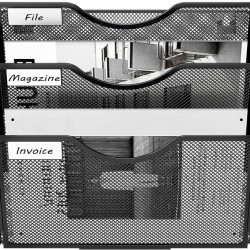 EasyPAG 3-Tier Wall-Mounted File Rack, Assembly Type, for File Classification and Space-Saving Storage.