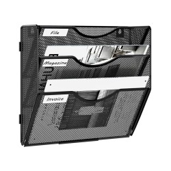EasyPAG 3-Tier Wall-Mounted File Rack, Assembly Type, for File Classification and Space-Saving Storage.