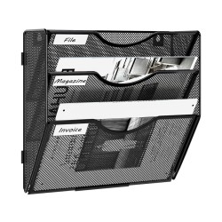 EasyPAG 3-Tier Wall-Mounted File Rack, Assembly Type, for File Classification and Space-Saving Storage.
