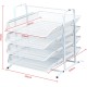 EasyPAG 4-Tier Tray Desk Organizer, Durable Metal Frame, Breathable Grid Tray, Perfect for Home Office Use. EasyPAG 4-Tier Tray Desk Organizer, Durable Metal Frame, Breathable Grid Tray, Perfect for Home Office Use.