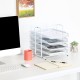 EasyPAG 4-Tier Tray Desk Organizer, Durable Metal Frame, Breathable Grid Tray, Perfect for Home Office Use. EasyPAG 4-Tier Tray Desk Organizer, Durable Metal Frame, Breathable Grid Tray, Perfect for Home Office Use.