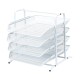 EasyPAG 4-Tier Tray Desk Organizer, Durable Metal Frame, Breathable Grid Tray, Perfect for Home Office Use. EasyPAG 4-Tier Tray Desk Organizer, Durable Metal Frame, Breathable Grid Tray, Perfect for Home Office Use.