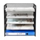 EasyPAG 5-Tier Grid File Organizer, Rectangular Design, Black Metal Mesh, Removable Shelves, Convenient Side Handles, Suitable for Office Use. EasyPAG 5-Tier Grid File Organizer, Rectangular Design, Black Metal Mesh, Removable Shelves, Convenient Side Handles, Suitable for Office Use.