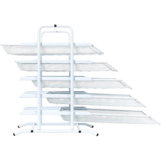 EasyPAG 5-layer tray desk organizer, file storage letter paper organizer, metal frame, breathable grid tray, suitable for home office use. EasyPAG 5-layer tray desk organizer, file storage letter paper organizer, metal frame, breathable grid tray, suitable for home office use.