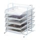 EasyPAG 5-layer tray desk organizer, file storage letter paper organizer, metal frame, breathable grid tray, suitable for home office use. EasyPAG 5-layer tray desk organizer, file storage letter paper organizer, metal frame, breathable grid tray, suitable for home office use.