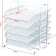 EasyPAG 5-layer tray desk organizer, file storage letter paper organizer, metal frame, breathable grid tray, suitable for home office use. EasyPAG 5-layer tray desk organizer, file storage letter paper organizer, metal frame, breathable grid tray, suitable for home office use.