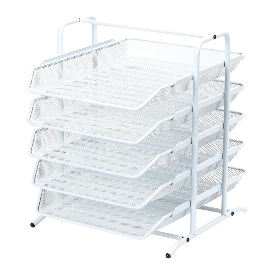 EasyPAG 5-layer tray desk organizer, file storage letter paper organizer, metal frame, breathable grid tray, suitable for home office use. EasyPAG 5-layer tray desk organizer, file storage letter paper organizer, metal frame, breathable grid tray, suitable for home office use.
