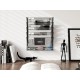 EasyPAG 6-layer wall-mounted file rack, vertical design, durable black metal mesh, with label board, ready to assemble, extra shelf at the bottom, suitable for office, home and students. EasyPAG 6-layer wall-mounted file rack, vertical design, durable black metal mesh, with label board, ready to assemble, extra shelf at the bottom, suitable for office, home and students.