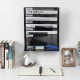 EasyPAG 6-layer wall-mounted file organizer, upgraded version. Five tilted compartments, lower tray, durable black metal mesh, modern minimalist style.