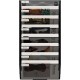 EasyPAG 8-layer wall-mounted document rack, black metal mesh, 8 compartments, magazine storage rack, efficient document management. EasyPAG 8-layer wall-mounted document rack, black metal mesh, 8 compartments, magazine storage rack, efficient document management.