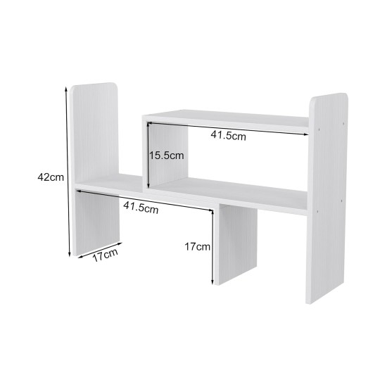 EasyPAG Wooden Desk Shelf Adjustable Desktop Bookshelf, Durable Solid Wood, Multi-Purpose Shelf for Home and Office. EasyPAG Wooden Desk Shelf Adjustable Desktop Bookshelf, Durable Solid Wood, Multi-Purpose Shelf for Home and Office.