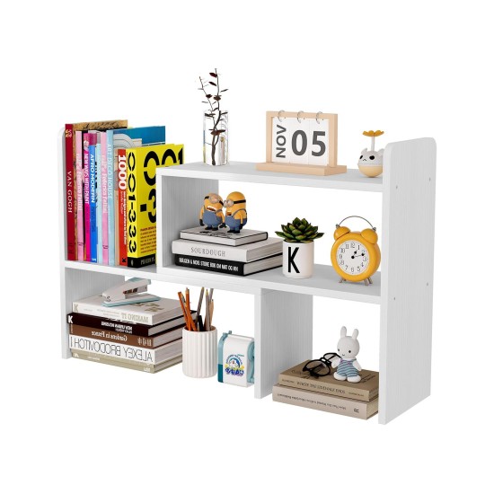 EasyPAG Wooden Desk Shelf Adjustable Desktop Bookshelf, Durable Solid Wood, Multi-Purpose Shelf for Home and Office. EasyPAG Wooden Desk Shelf Adjustable Desktop Bookshelf, Durable Solid Wood, Multi-Purpose Shelf for Home and Office.