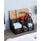 EasyPAG Black Grid Multi-function Stationery Storage Desktop Organizer Pen Holder with Drawer, Multiple Compartments, Durable Metal Construction, Suitable for Organizing Office Supplies. EasyPAG Black Grid Multi-function Stationery Storage Desktop Organizer Pen Holder with Drawer, Multiple Compartments, Durable Metal Construction, Suitable for Organizing Office Supplies.