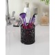 EasyPAG cylindrical pen holder, durable black metal, exquisite laser cut floral pattern, compact desktop organizer, perfect for students and professionals. EasyPAG cylindrical pen holder, durable black metal, exquisite laser cut floral pattern, compact desktop organizer, perfect for students and professionals.
