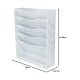 EasyPAG File Organizer, Lightweight Metal, Soft White Finish, Beautiful Laser Cut Floral Pattern, White. EasyPAG File Organizer, Lightweight Metal, Soft White Finish, Beautiful Laser Cut Floral Pattern, White.