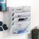 EasyPAG File Organizer, Lightweight Metal, Soft White Finish, Beautiful Laser Cut Floral Pattern, White. EasyPAG File Organizer, Lightweight Metal, Soft White Finish, Beautiful Laser Cut Floral Pattern, White.