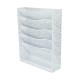 EasyPAG File Organizer, Lightweight Metal, Soft White Finish, Beautiful Laser Cut Floral Pattern, White. EasyPAG File Organizer, Lightweight Metal, Soft White Finish, Beautiful Laser Cut Floral Pattern, White.