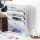 EasyPAG File Organizer, Lightweight Metal, Soft White Finish, Beautiful Laser Cut Floral Pattern, White. EasyPAG File Organizer, Lightweight Metal, Soft White Finish, Beautiful Laser Cut Floral Pattern, White.