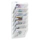 EasyPAG 8-Tier Tray Wall-Mounted File Rack, Mail Organizer, Magazine Paper Organizer, White, Wall-Mounted Grid Organizer, Multiple Compartments, Suitable for Offices, Waiting Rooms, Retail Locations. EasyPAG 8-Tier Tray Wall-Mounted File Rack, Mail Organizer, Magazine Paper Organizer, White, Wall-Mounted Grid Organizer, Multiple Compartments, Suitable for Offices, Waiting Rooms, Retail Locations.