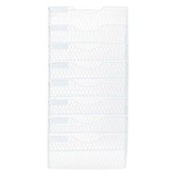 EasyPAG 8-Tier Tray Wall-Mounted File Rack, Mail Organizer, Magazine Paper Organizer, White, Wall-Mounted Grid Organizer, Multiple Compartments, Suitable for Offices, Waiting Rooms, Retail Locations.