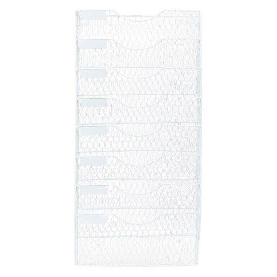 EasyPAG 8-Tier Tray Wall-Mounted File Rack, Mail Organizer, Magazine Paper Organizer, White, Wall-Mounted Grid Organizer, Multiple Compartments, Suitable for Offices, Waiting Rooms, Retail Locations. EasyPAG 8-Tier Tray Wall-Mounted File Rack, Mail Organizer, Magazine Paper Organizer, White, Wall-Mounted Grid Organizer, Multiple Compartments, Suitable for Offices, Waiting Rooms, Retail Locations.