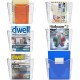 EasyPAG clear acrylic magazine rack, vertical, lightweight and sturdy, perfect for organizing magazines, brochures and notebooks. 6-pack. EasyPAG clear acrylic magazine rack, vertical, lightweight and sturdy, perfect for organizing magazines, brochures and notebooks. 6-pack.