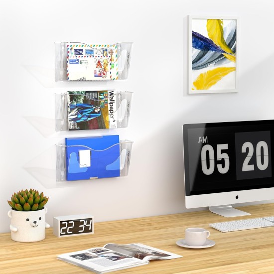 EasyPAG clear acrylic magazine rack, landscape orientation, lightweight and sturdy, perfect for magazines, brochures and notebooks. 6-pack. EasyPAG clear acrylic magazine rack, landscape orientation, lightweight and sturdy, perfect for magazines, brochures and notebooks. 6-pack.