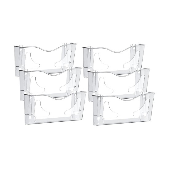 EasyPAG clear acrylic magazine rack, landscape orientation, lightweight and sturdy, perfect for magazines, brochures and notebooks. 6-pack. EasyPAG clear acrylic magazine rack, landscape orientation, lightweight and sturdy, perfect for magazines, brochures and notebooks. 6-pack.