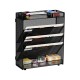 EasyPAG 5-layer assembled grid tray wall-mounted document rack and document storage box, solid black metal material, can store documents and mail, simple design. EasyPAG 5-layer assembled grid tray wall-mounted document rack and document storage box, solid black metal material, can store documents and mail, simple design.