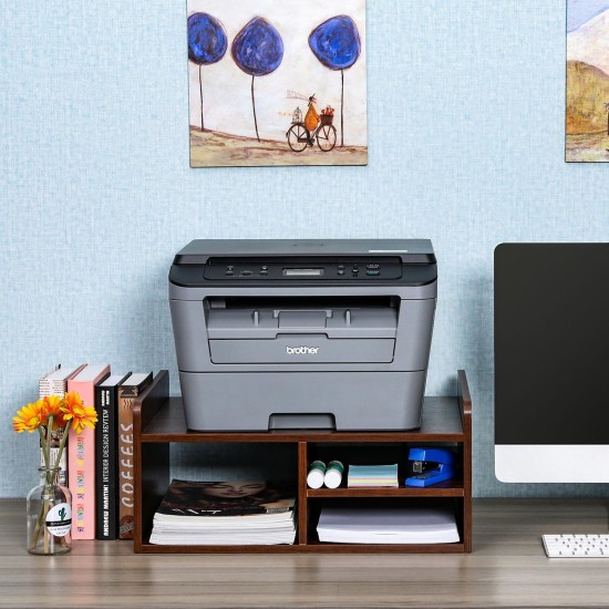 EasyPAG Desktop Wooden 2-Tier Printer Stand with Storage Fax Holder, Brown, for Home Offices, Students and Small Businesses. EasyPAG Desktop Wooden 2-Tier Printer Stand with Storage Fax Holder, Brown, for Home Offices, Students and Small Businesses.