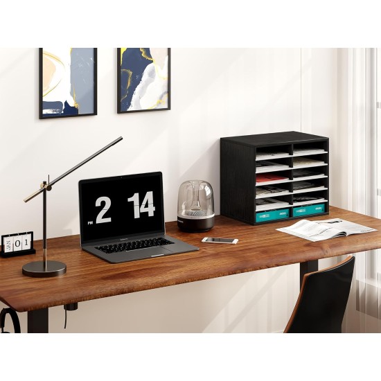 EasyPAG 6-Tier 12-Grid File Organizer in Matte Black Finish for Offices, Schools, and Creative Studios. EasyPAG 6-Tier 12-Grid File Organizer in Matte Black Finish for Offices, Schools, and Creative Studios.