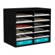 EasyPAG 6-Tier 12-Grid File Organizer in Matte Black Finish for Offices, Schools, and Creative Studios. EasyPAG 6-Tier 12-Grid File Organizer in Matte Black Finish for Offices, Schools, and Creative Studios.
