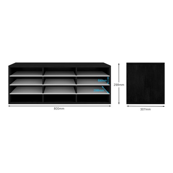 EasyPAG 6-Tier 12-Grid File Organizer in Matte Black Finish for Offices, Schools, and Creative Studios. EasyPAG 6-Tier 12-Grid File Organizer in Matte Black Finish for Offices, Schools, and Creative Studios.