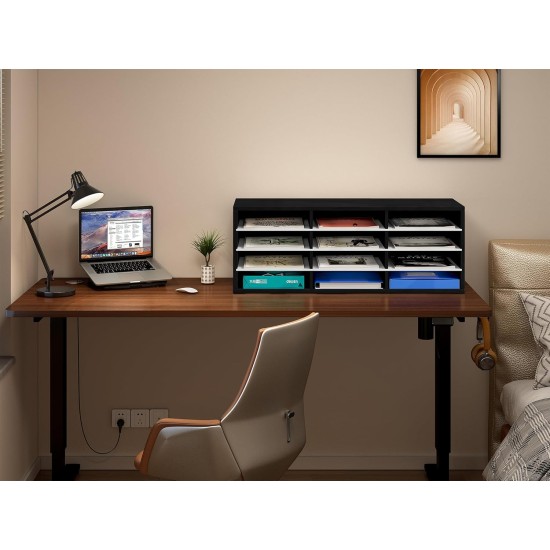 EasyPAG 6-Tier 12-Grid File Organizer in Matte Black Finish for Offices, Schools, and Creative Studios. EasyPAG 6-Tier 12-Grid File Organizer in Matte Black Finish for Offices, Schools, and Creative Studios.