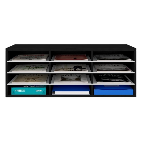 EasyPAG 6-Tier 12-Grid File Organizer in Matte Black Finish for Offices, Schools, and Creative Studios. EasyPAG 6-Tier 12-Grid File Organizer in Matte Black Finish for Offices, Schools, and Creative Studios.