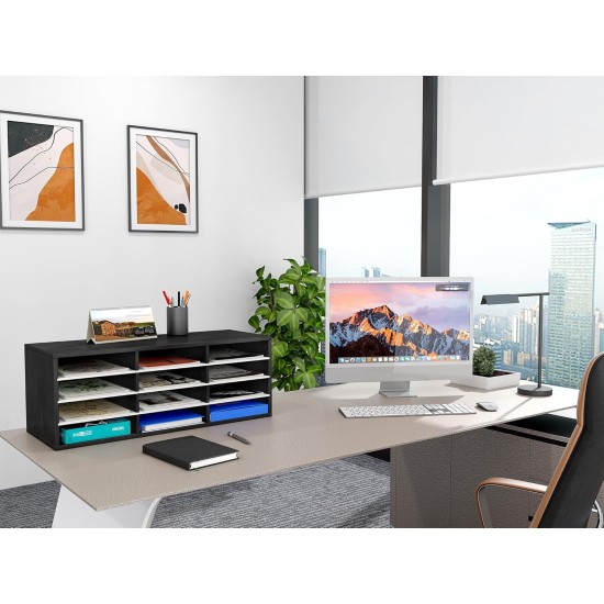 EasyPAG 6-Tier 12-Grid File Organizer in Matte Black Finish for Offices, Schools, and Creative Studios. EasyPAG 6-Tier 12-Grid File Organizer in Matte Black Finish for Offices, Schools, and Creative Studios.