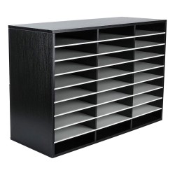 EasyPAG  9 Tier 27-Grid File Organizer in Matte Black Finish for Offices, Schools, and Creative Studios.