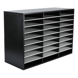 EasyPAG  9 Tier 27-Grid File Organizer in Matte Black Finish for Offices, Schools, and Creative Studios.