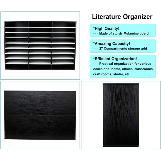 EasyPAG 9 Tier 27-Grid File Organizer in Matte Black Finish for Offices, Schools, and Creative Studios. EasyPAG 9 Tier 27-Grid File Organizer in Matte Black Finish for Offices, Schools, and Creative Studios.