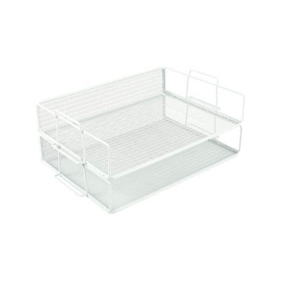 EasyPAG 2-tier organizer, metal, mesh texture, perfect for magazines, notebooks and documents EasyPAG 2-tier organizer, metal, mesh texture, perfect for magazines, notebooks and documents