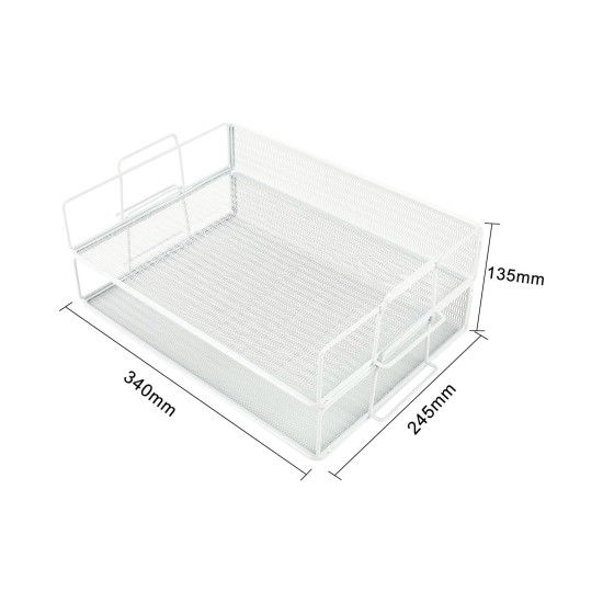 EasyPAG 2-tier organizer, metal, mesh texture, perfect for magazines, notebooks and documents EasyPAG 2-tier organizer, metal, mesh texture, perfect for magazines, notebooks and documents