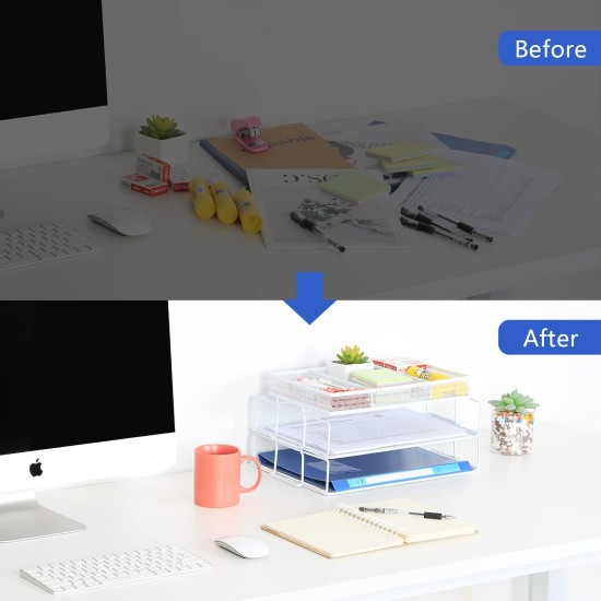 EasyPAG 2-tier organizer with top stationery rack, metal, mesh texture, suitable for magazines, notebooks and documents. EasyPAG 2-tier organizer with top stationery rack, metal, mesh texture, suitable for magazines, notebooks and documents.