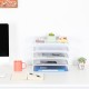EasyPAG 4-Tier Organizer with Top Shelf, Metal, Mesh Texture, Perfect for Magazines, Notebooks and Files.