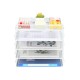 EasyPAG 4-Tier Organizer with Top Shelf, Metal, Mesh Texture, Perfect for Magazines, Notebooks and Files.